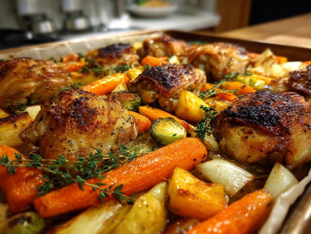 Sheet Pan Chicken and Winter Vegetables