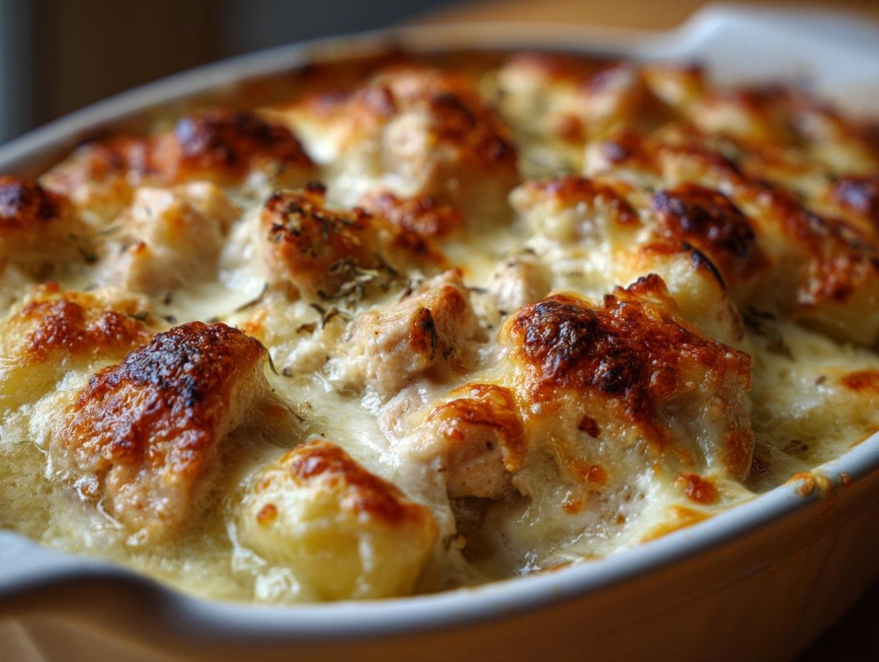 25-Minute Dump and Bake Garlic Parmesan Chicken Gnocchi Bake – Effortless Comfort