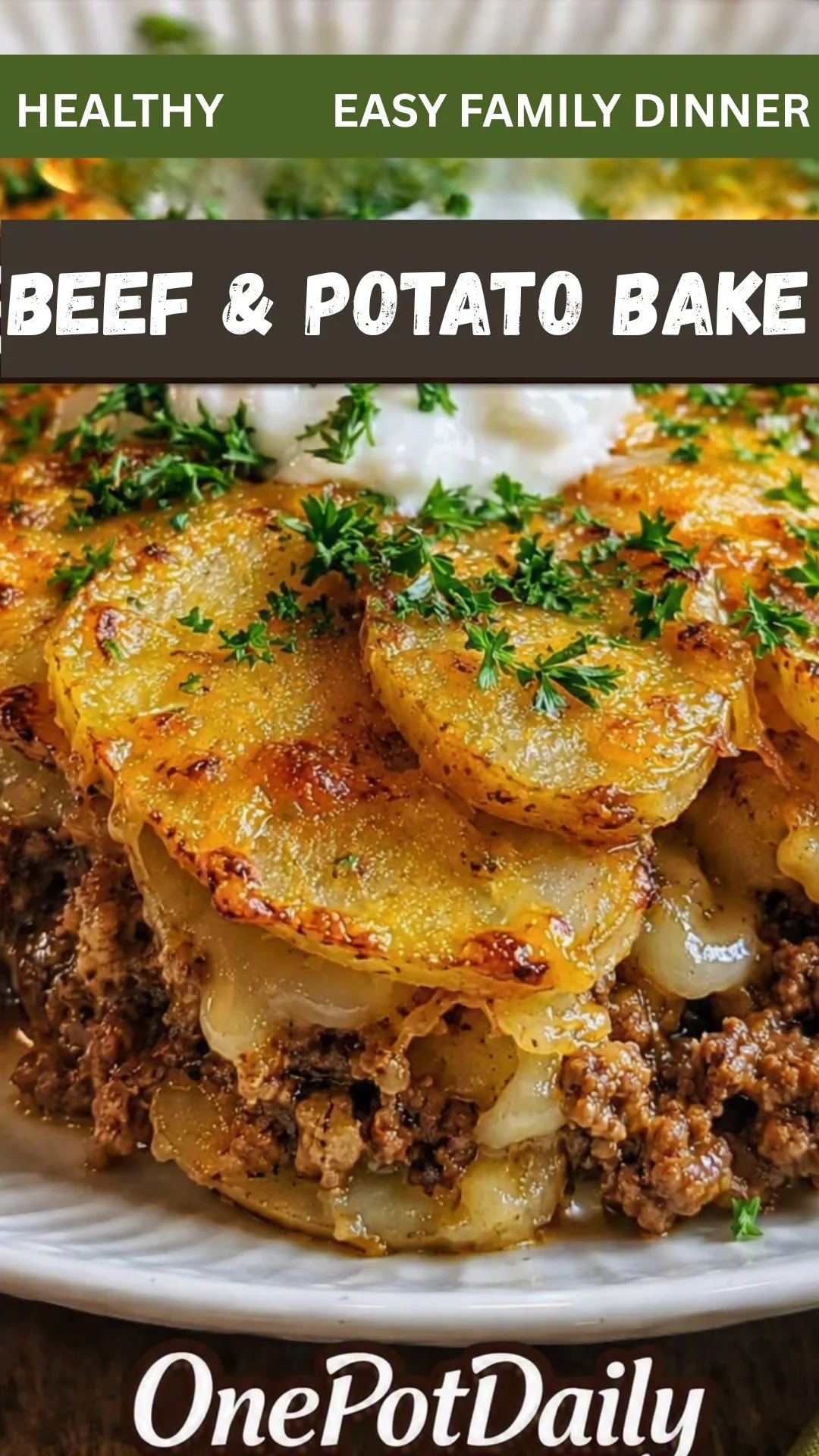 Healthy Loaded Beef and Potato Bake