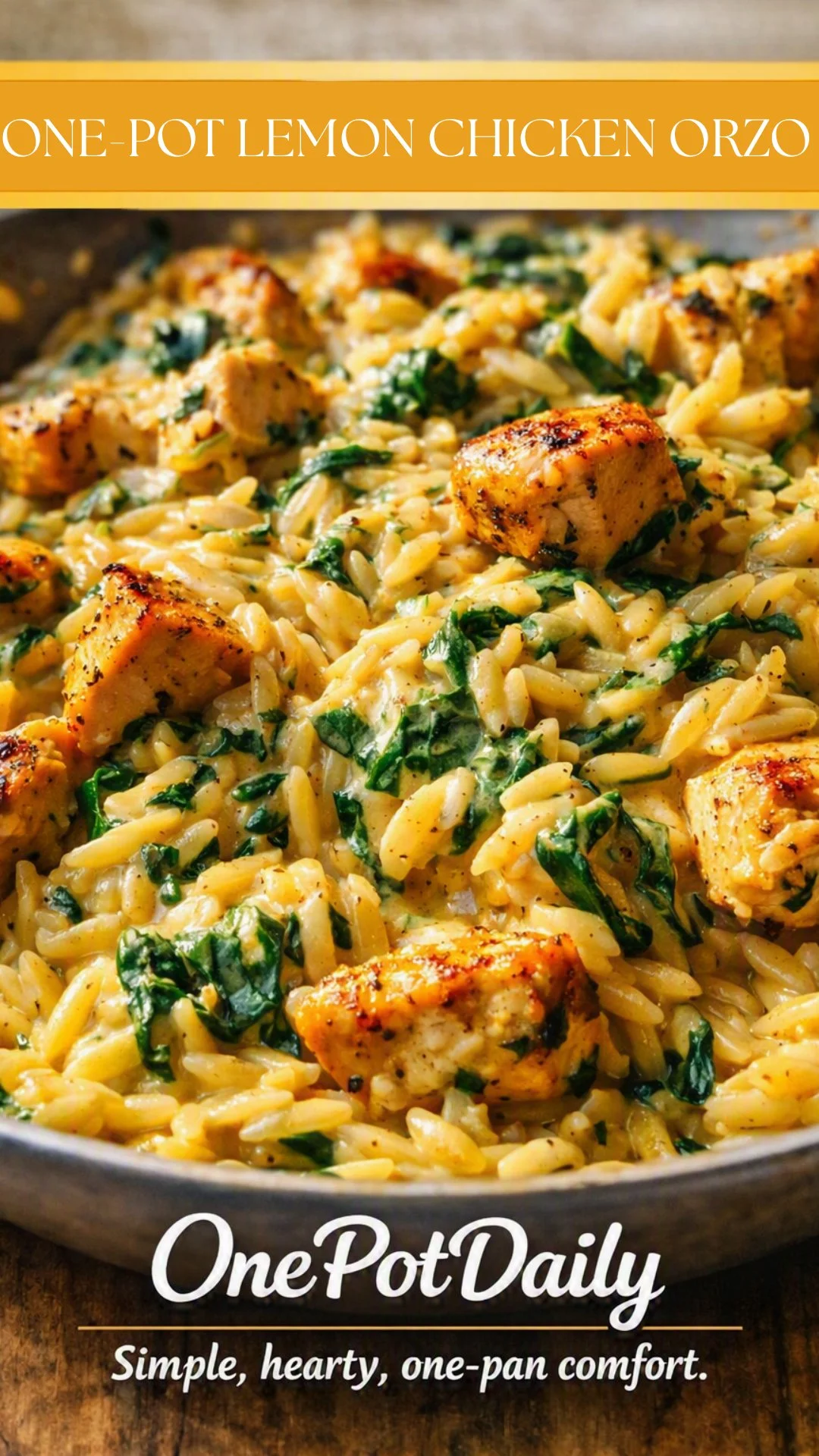 One-Pot Creamy Lemon Chicken Orzo
